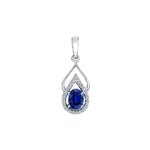 

Подвеска SOKOLOV Diamonds из белого золота с бриллиантами и сапфиром