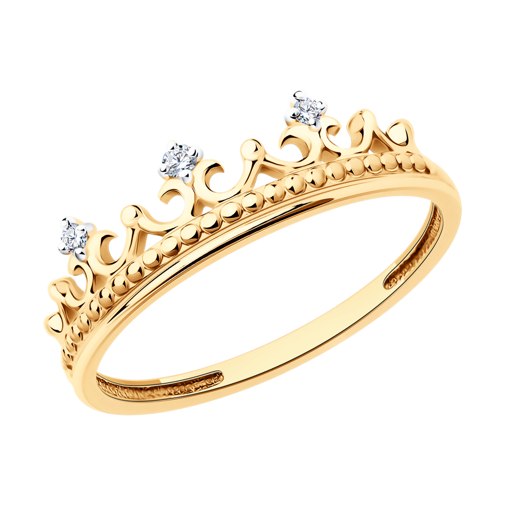 фото Кольцо «корона» sokolov diamonds из золота с бриллиантами