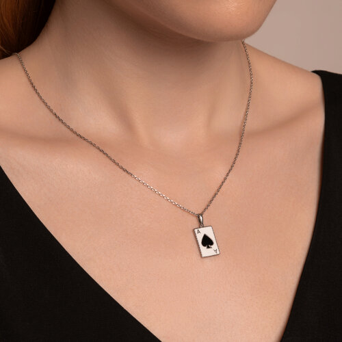 Колье из серебра с эмалью - фото 4