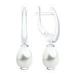 Серьги из серебра с жемчугом Swarovski