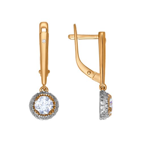 

Серьги SOKOLOV из золота со swarovski zirconia