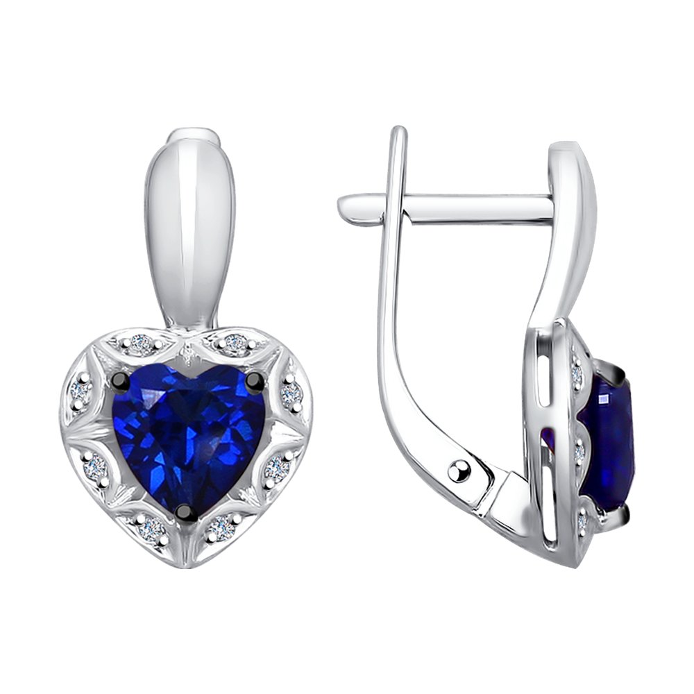 

Серьги в виде сердца SOKOLOV Diamonds из белого золота