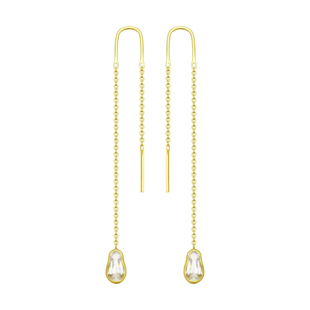 

Серьги SOKOLOV из желтого золота со Swarovski Zirconia
