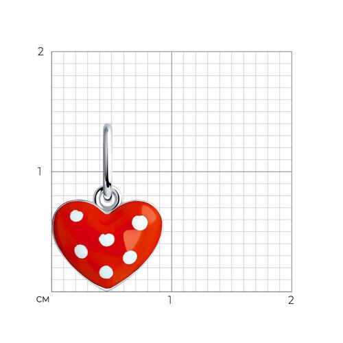 Подвеска из серебра с эмалью - фото 3