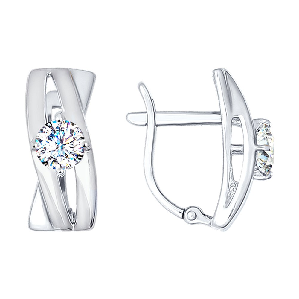 

Серьги SOKOLOV из белого золота со Swarovski Zirconia