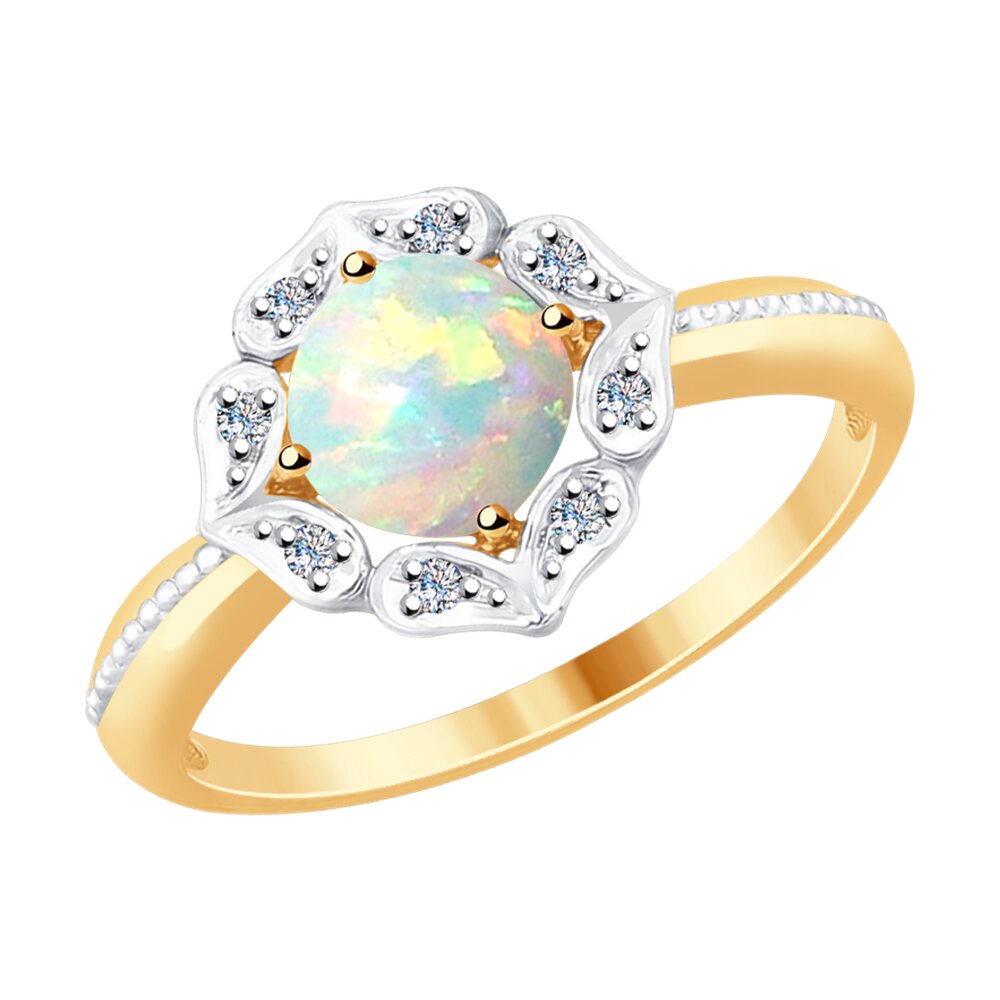 

Кольцо SOKOLOV Diamonds из золота с бриллиантами и опалом