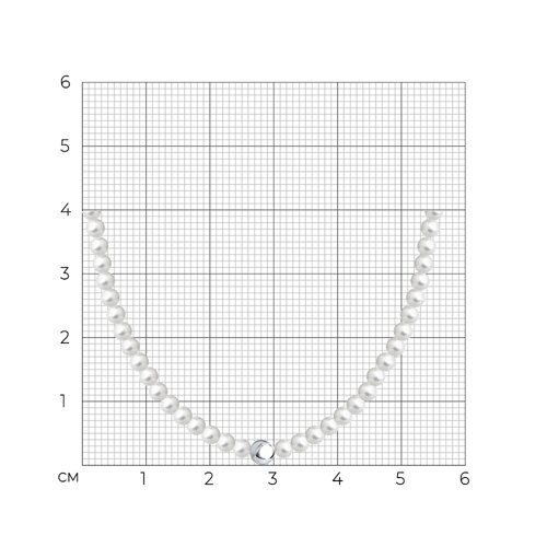 Колье из серебра с синтетическим жемчугом - фото 4