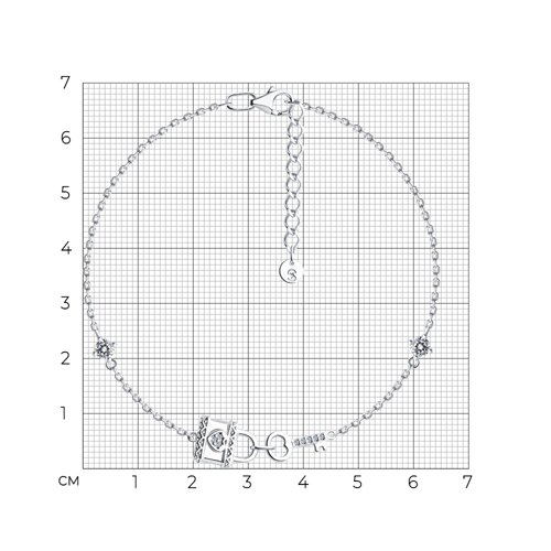 Браслет из серебра с фианитами - фото 5