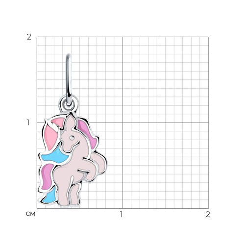 Подвеска из серебра с эмалью - фото 4