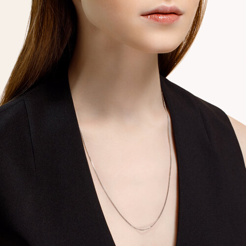 Тонкая серебряная цепочка - фото 3