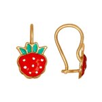 Серьги из золота с эмалью
