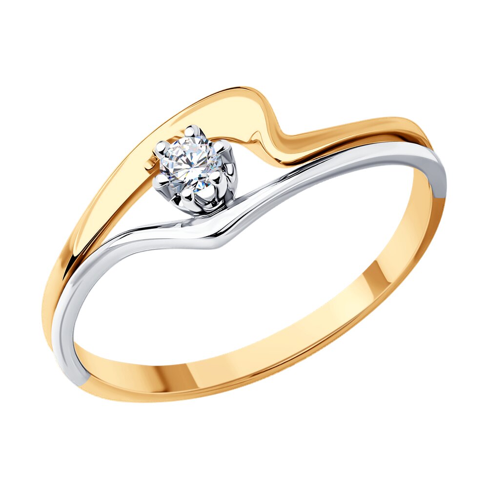 

Кольцо SOKOLOV Diamonds из комбинированного золота с бриллиантом
