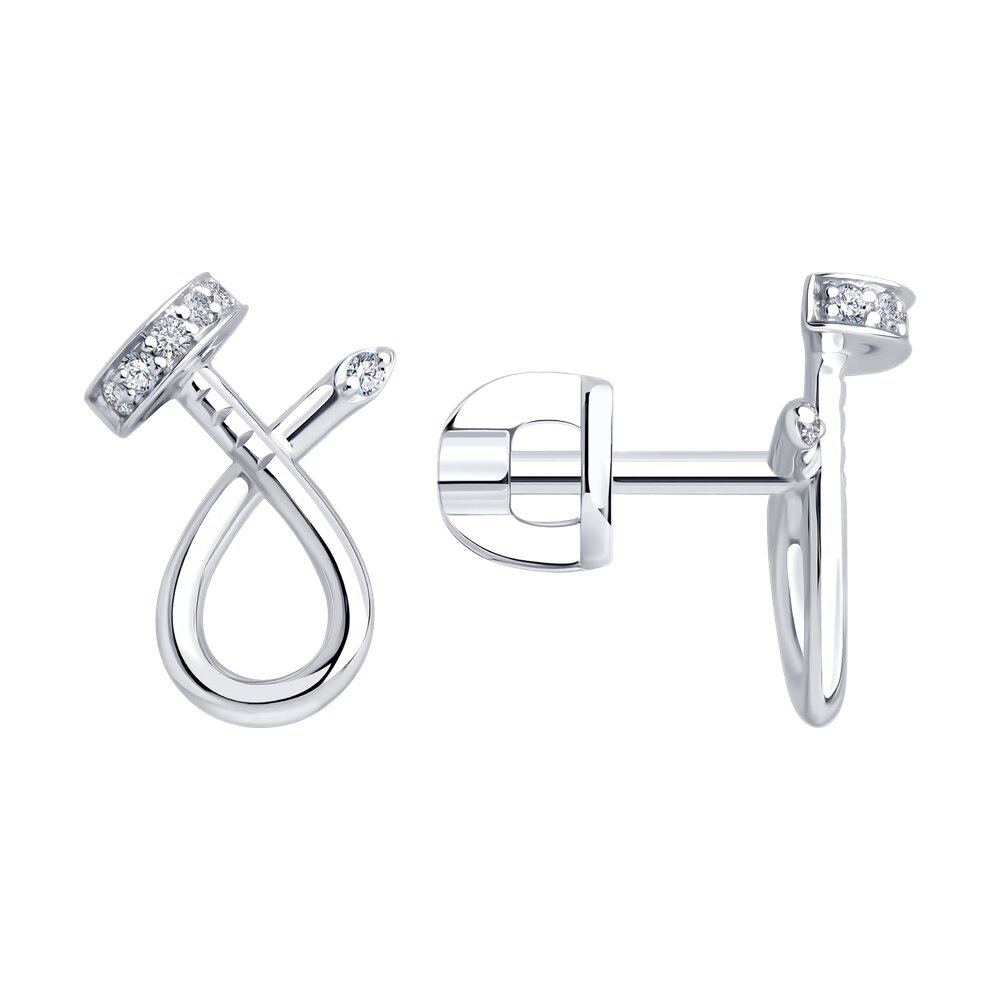 Серьги SOKOLOV из белого золота с бриллиантами 99990₽