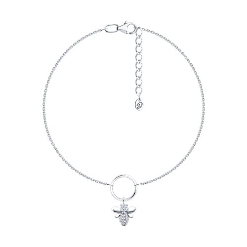 Браслет из серебра с фианитами - фото 1