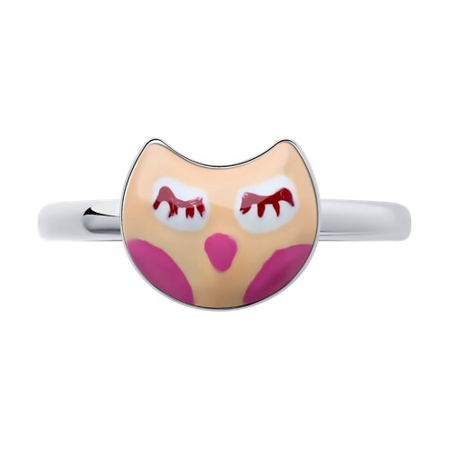 Кольцо из серебра с эмалью - фото 2