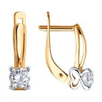 Серьги из золота со Swarovski Zirconia