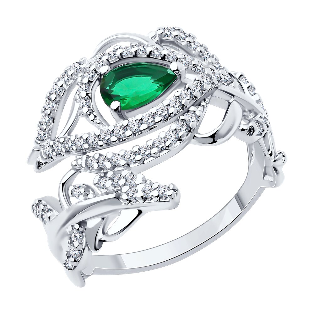 Кольцо SOKOLOV из серебра с фианитами