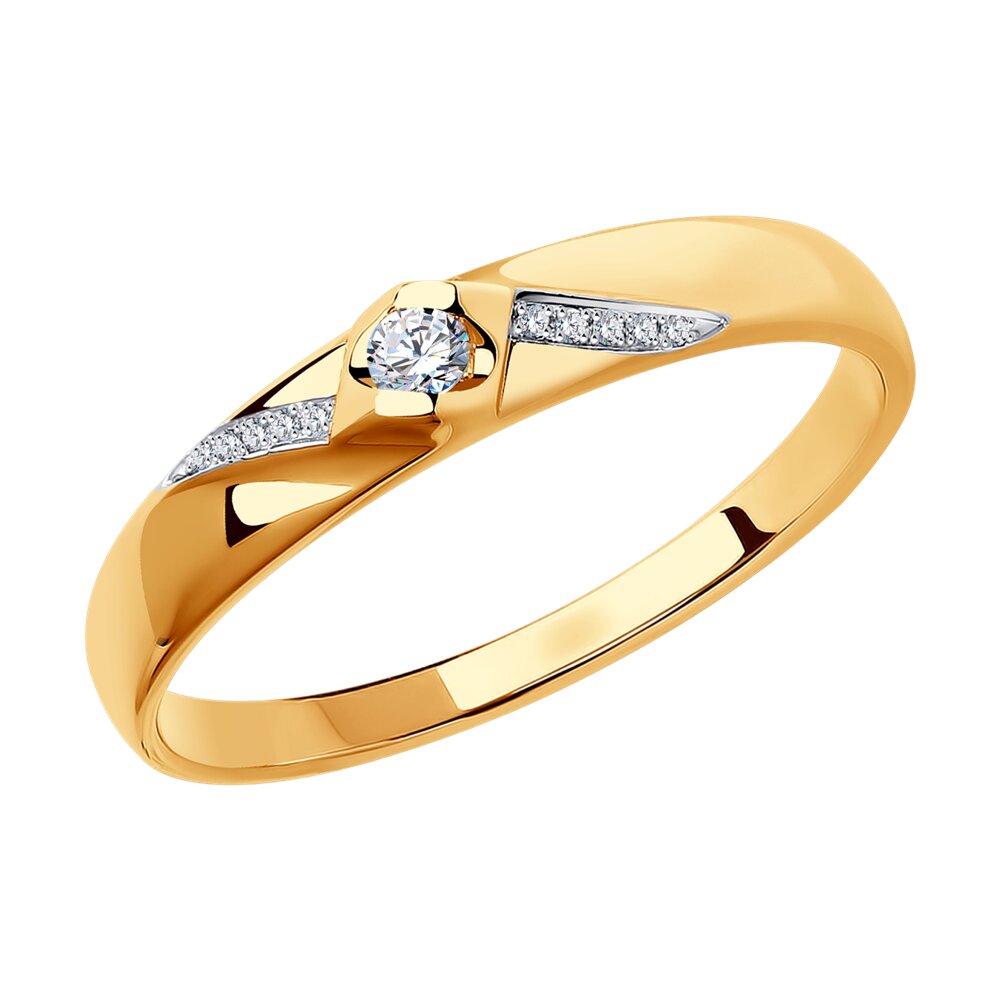 фото Обручальное кольцо sokolov diamonds из золота с бриллиантами