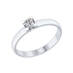 Кольцо из серебра со Swarovski Zirconia
