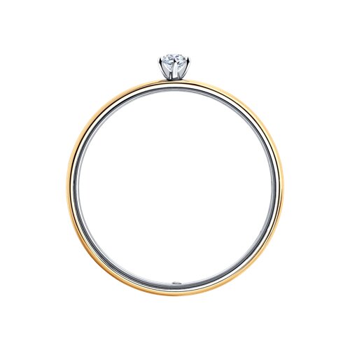 Кольцо из комбинированного золота с бриллиантами 1014003-01 SOKOLOV фото 2