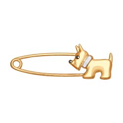 Брошь Собачка SOKOLOV 7000₽