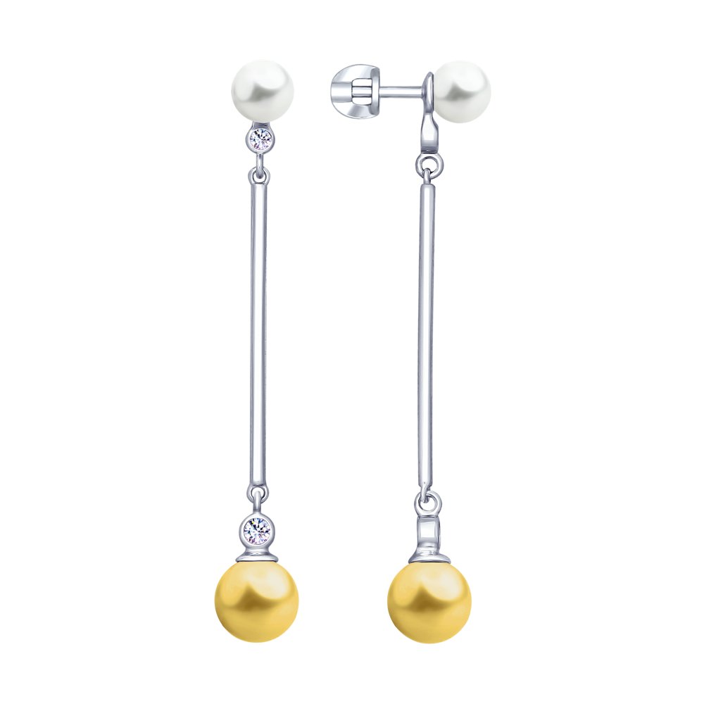 

Серьги SOKOLOV из серебра с жемчугом Swarovski