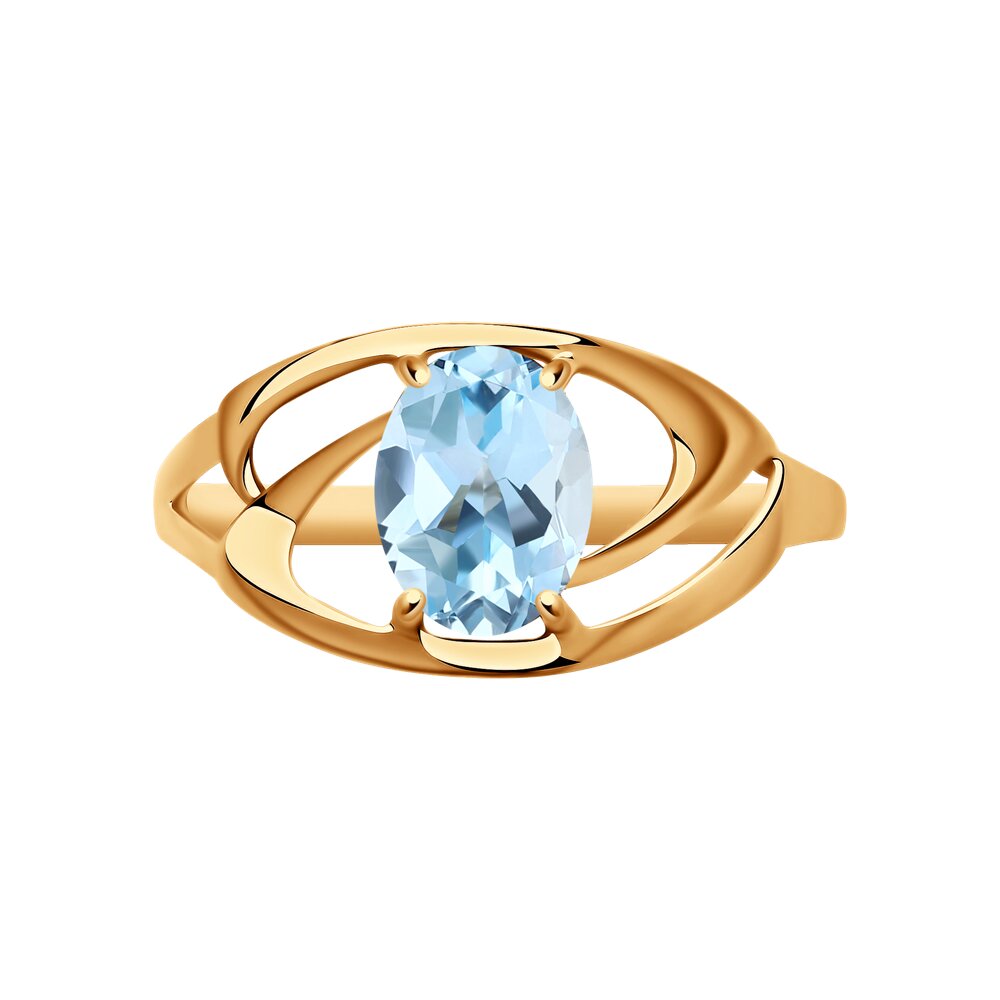 Кольцо SOKOLOV из золота с топазом, фото 2