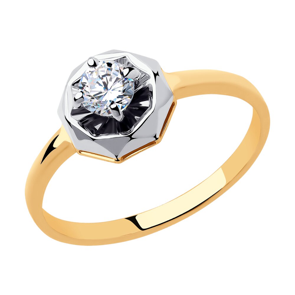 

Кольцо SOKOLOV из комбинированного золота с фианитом