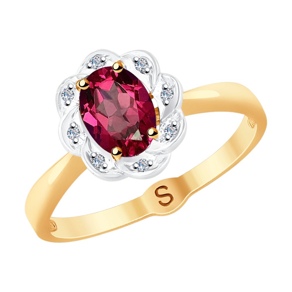 

Кольцо SOKOLOV Diamonds из золота с бриллиантами и рубином
