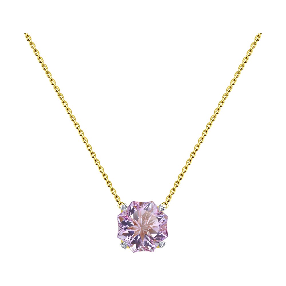 

Колье SOKOLOV Diamonds из желтого золота с бриллиантами и аметистом