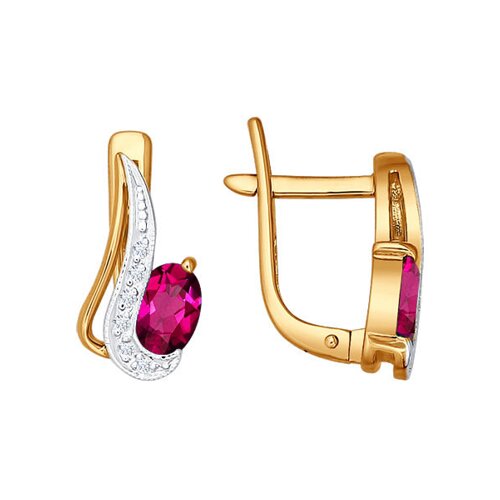 

Серьги SOKOLOV из золота с бриллиантами и рубинами