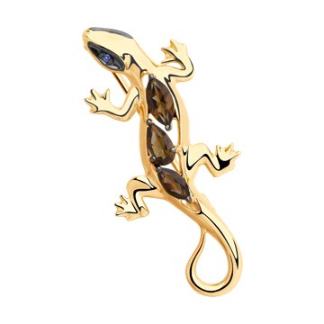 Брошь SOKOLOV из серебра с раухтопазами и фианитом 2800₽