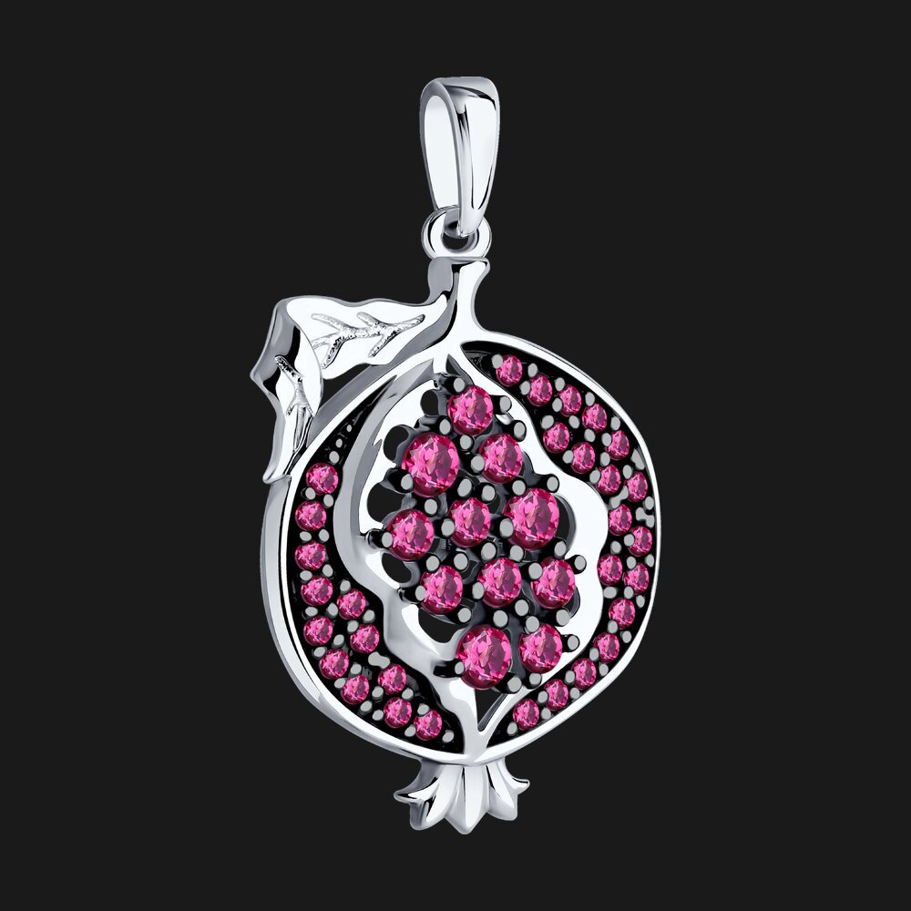 Подвеска SOKOLOV из серебра с корундами, фото 4