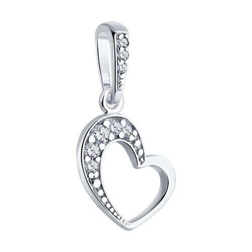 Подвеска из серебра с фианитами - фото 2