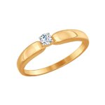 Помолвочное кольцо из золота со Swarovski Zirconia