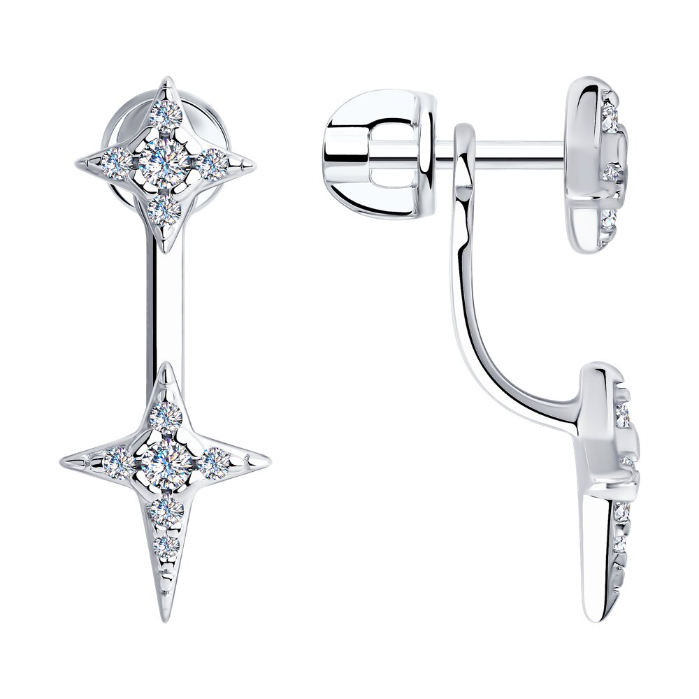 

Серьги SKLV из серебра с фианитами