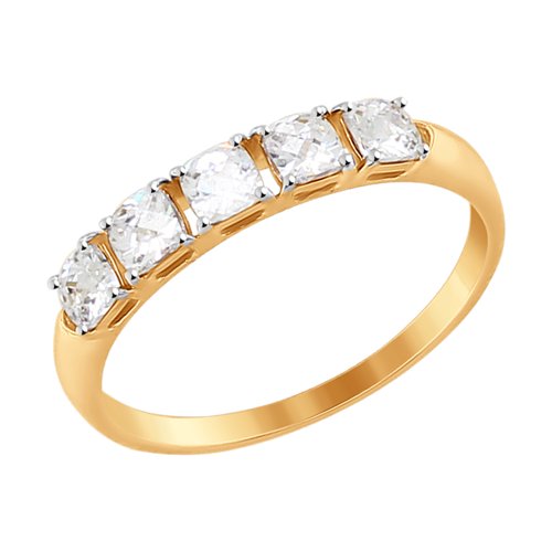 Кольцо из золота со Swarovski Zirconia