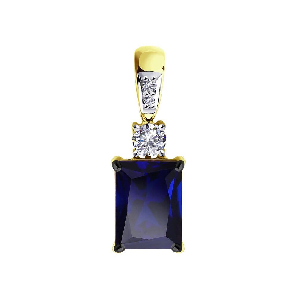 

Подвеска SOKOLOV Diamonds из желтого золота с миксом камней