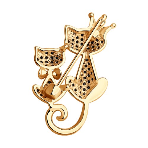 Брошь из золота с бриллиантами SOKOLOV - купить в официальном интернет ...