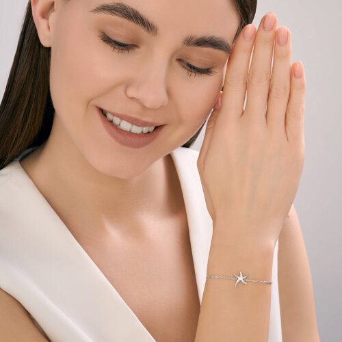 Браслет из серебра с фианитом - фото 4