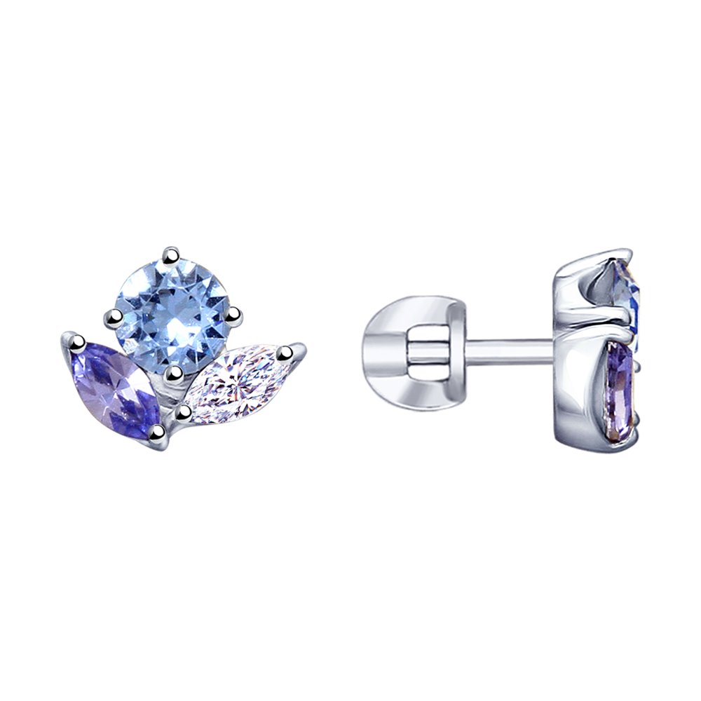 

Пусеты SOKOLOV из серебра с кристаллами Swarovski
