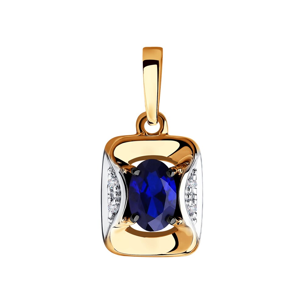 

Подвеска SOKOLOV Diamonds из золота с бриллиантами и корундом