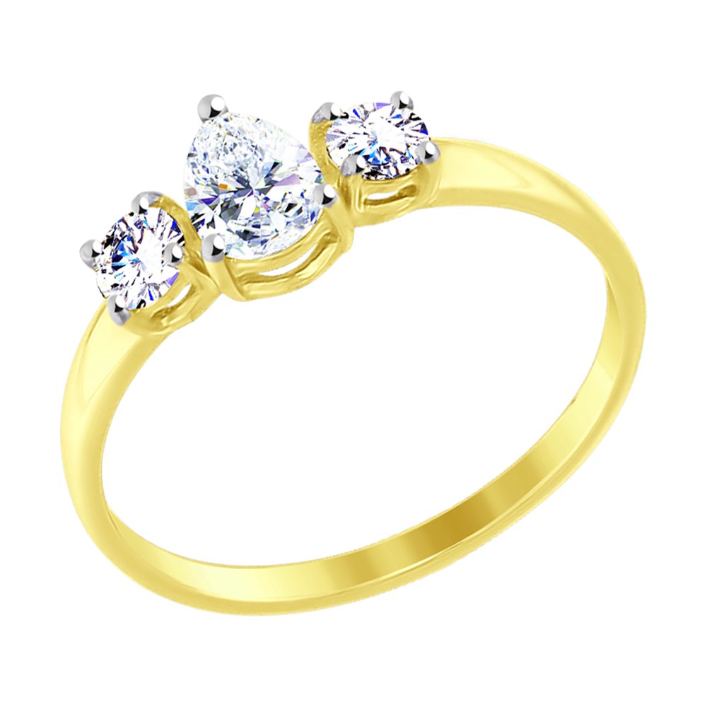 

Кольцо SOKOLOV из желтого золота со Swarovski Zirconia