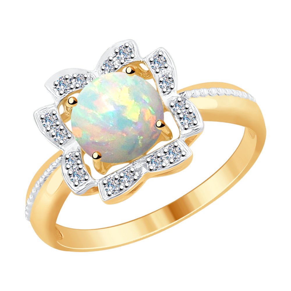 

Кольцо SOKOLOV Diamonds из золота с бриллиантами и опалом