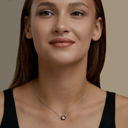 Колье из серебра с фианитами - фото 4