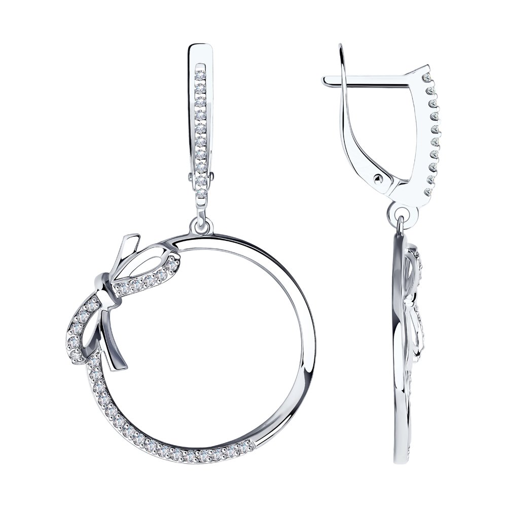 

Серьги SOKOLOV из белого золота с фианитами