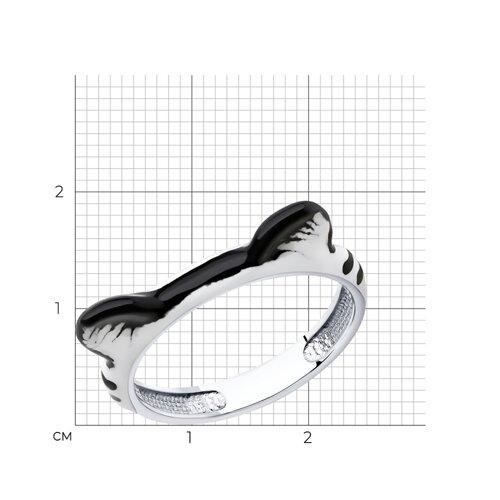 Кольцо из серебра с эмалью - фото 4