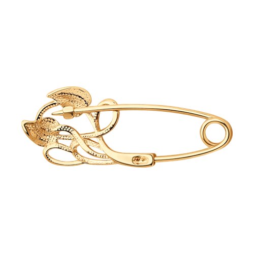 Брошь из золочёного серебра - фото 2