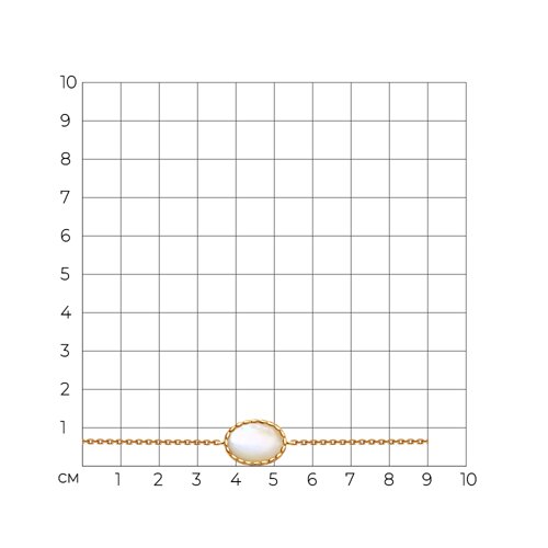 Браслет из золочёного серебра с перламутром - фото 3