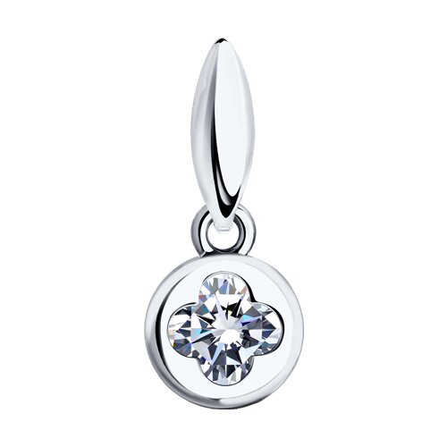 Подвеска из серебра с фианитом - фото 1